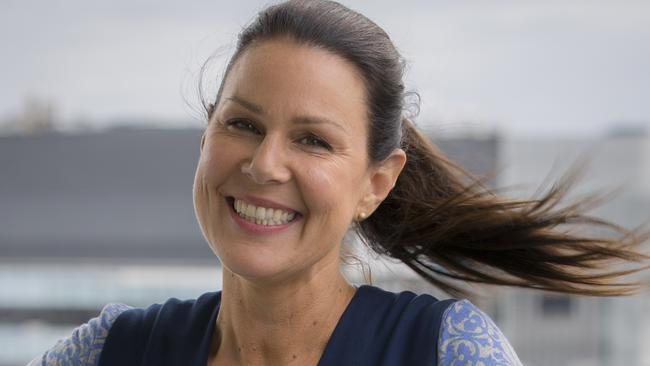 Julia Morris returns to Melbourne following filming 'I'm A Celebrity Get Me Out Of Here' in South Africa. Picture: Greg Noakes / Channel Nine