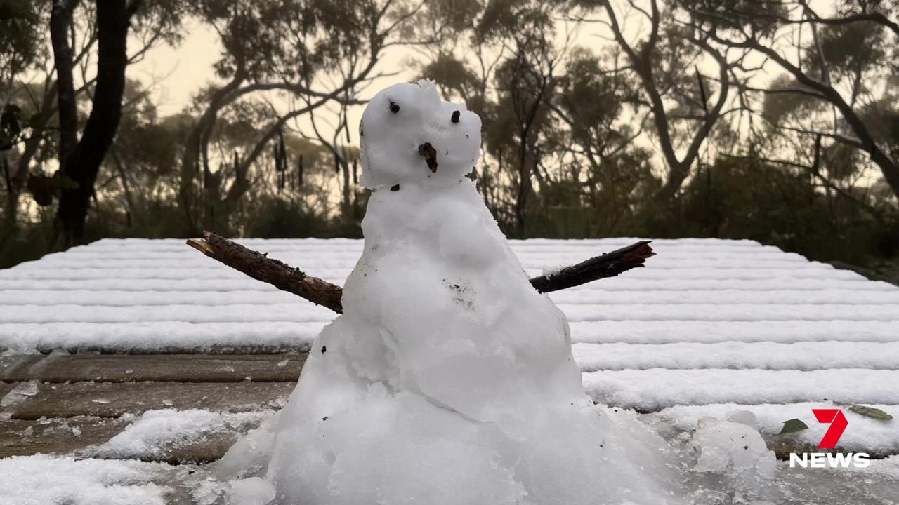 Snow falls in South Australia as Adelaide breaks rain records The