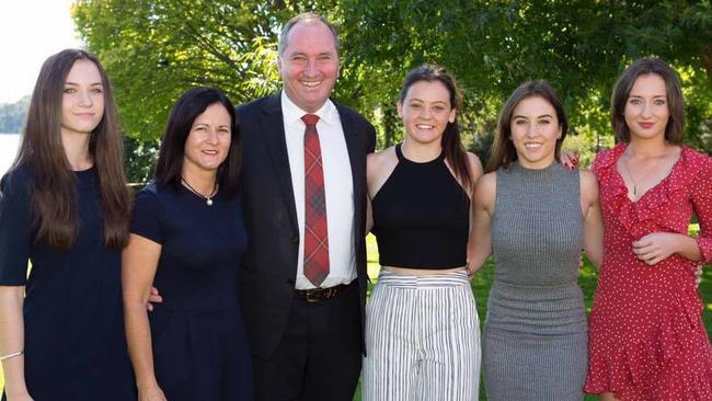 The Joyce family ... daughters L-R: Odette, Caroline, Julia, Bridgette. Picture: Facebook