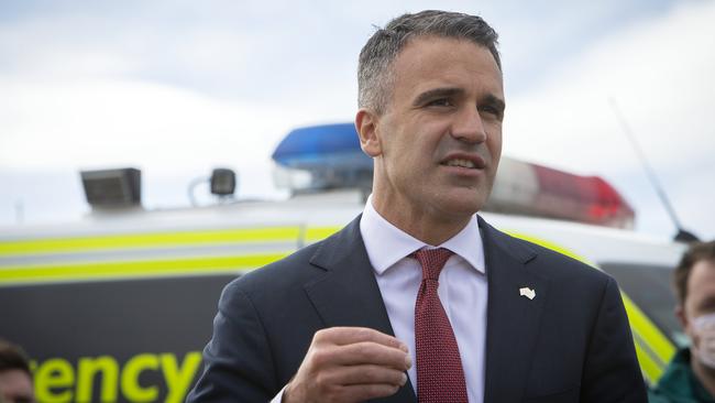 SA Premier Peter Malinauskas. In his state, the time within which 90 per cent of first responding ambulance resources ­arrived at the scene of an emergency in code 1 situations was 55.6 minutes.