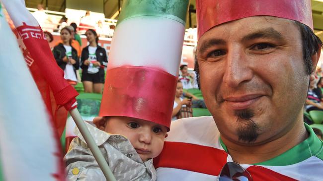 One young Iran fan shows his true colours.