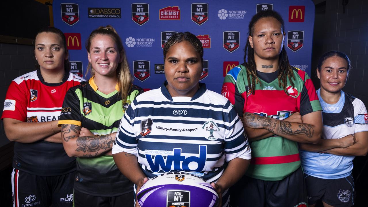 Women's captains ahead of the 2024 NRL NT season. Picture: Patch Clapp