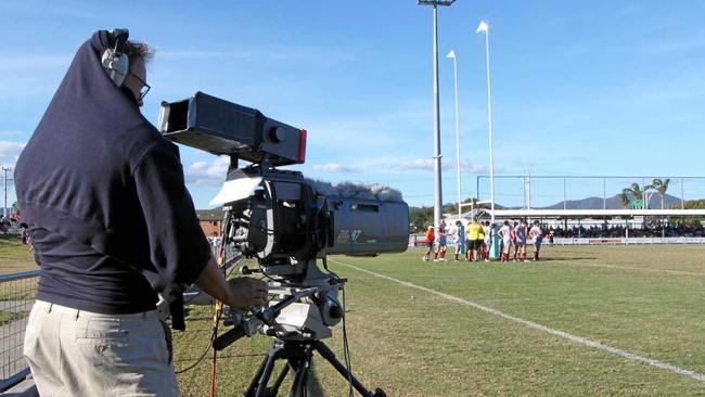 Win TV filming at the Capras game Photo John Corlett / The Morning Bulletin. Picture: John Corlett ROK