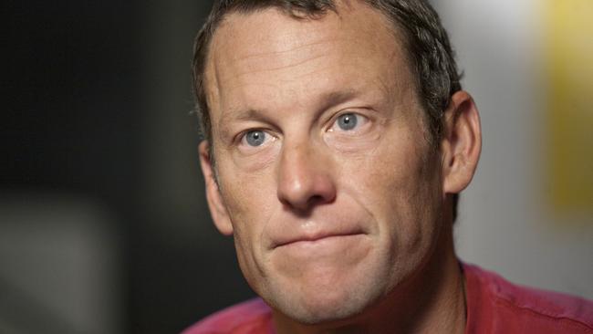 Lance Armstrong speaks during an interview in 2011.