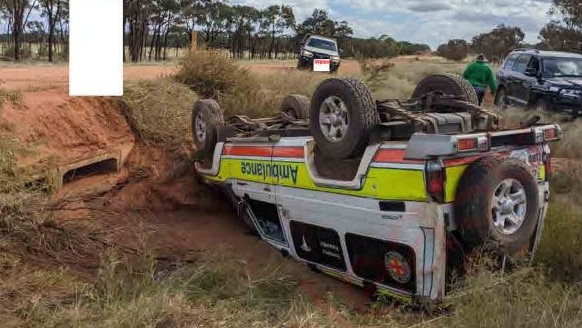 A paramedic rolled his vehicle when responding to an incident in Mount Coolon.