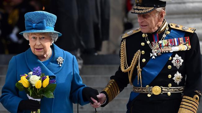 Queen Elizabeth and Prince Philip. Pic: AFP