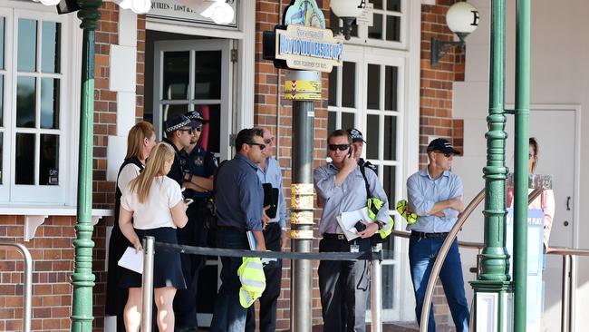 Police and officials at the park. Picture: NIGEL HALLETT