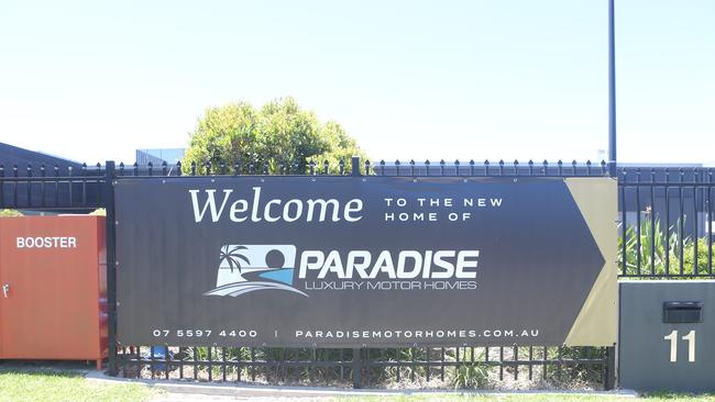 Paradise Motor Homes in Yatala. Picture: Richard Gosling