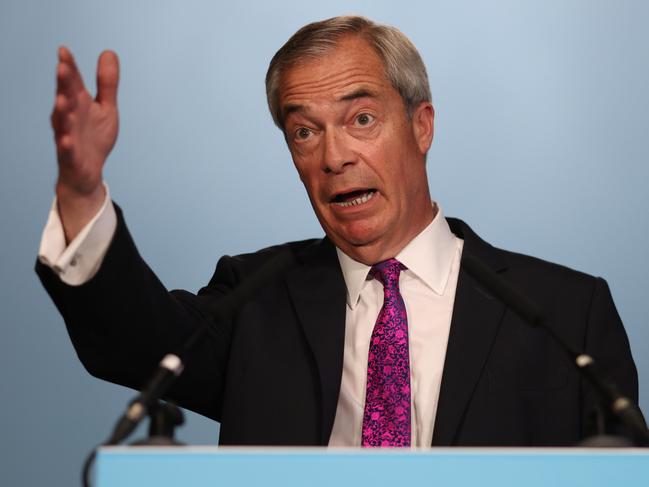 Mr Farage declared he would reverse the government’s decision to cut winter fuel payments in the UK for pensioners and also lift the two-child benefit cap. Picture: Getty Images