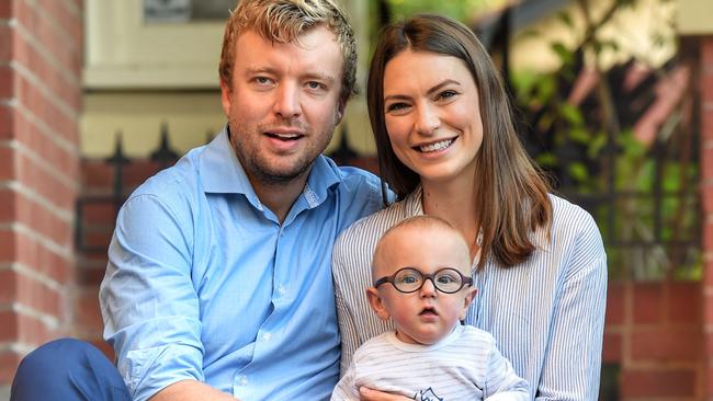 John and Jacki Rule with their son, Gus. Picture: Tony Gough