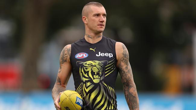 Dustin Martin’s classification as a MID-FWD reflects his damaging role at the Tigers. Picture: Robert Cianflone/Getty Images