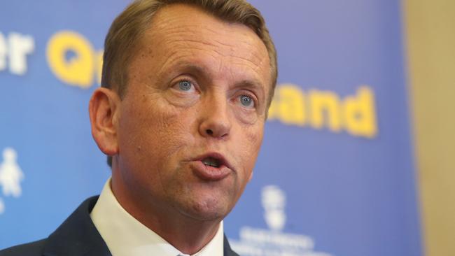 Opposition Treasury spokesman Scott Emerson releases the LNP costing report at Parliament House. Picture: AAP/Jono Searle