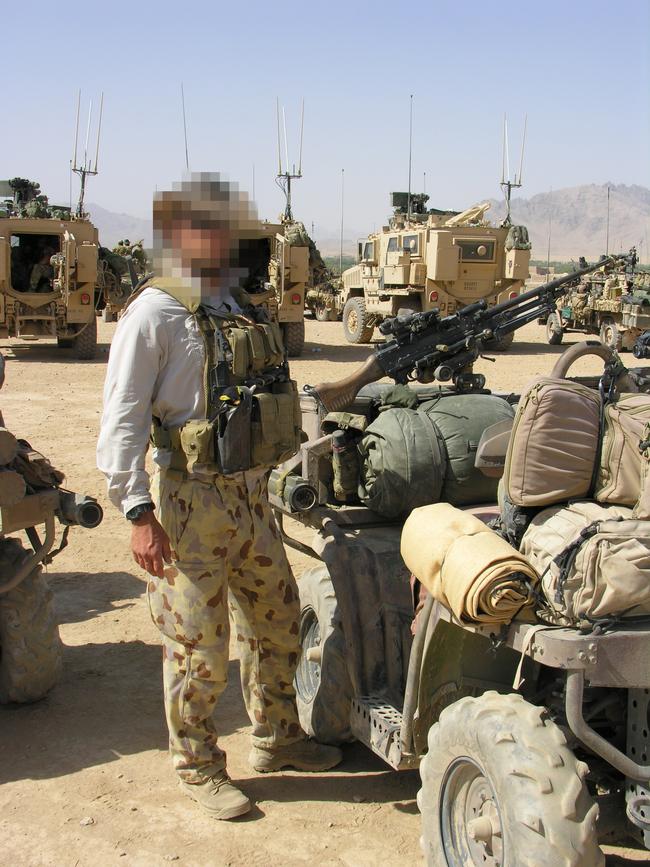 Scott Ryder during his deployment in Afghanistan. Picture: Supplied