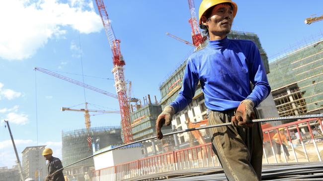 China is dealing with a bubble in government-orchestrated property and infrastructure construction. Picture: Bloomberg