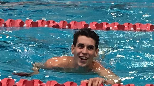 Gregory Terrace swimming sensation Tom Neill at the GPS swimming carnival.