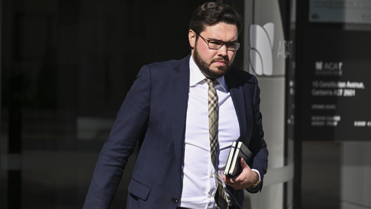 Bruce Lehrmann leaves the ACT Civil and Administrative Tribunal in Canberra. Picture: NCA NewsWire / Martin Ollman