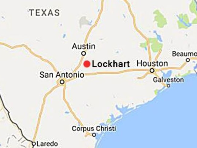 A hot-air balloon has burst into flames and crashed in Lockhart, Texas.  Picture:  Google Maps