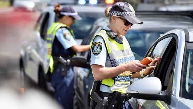 Police conducting random breath testing. Picture: Troy Snook