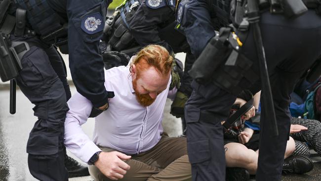 AFP confirmed several attendees were arrested by police. Picture: NewsWire / Martin Ollman