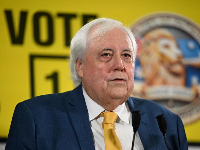 Clive Palmer after the federal election campaign launch of the 'Trumpet of Patriots' party. Picture: Dan Peled/Getty Images