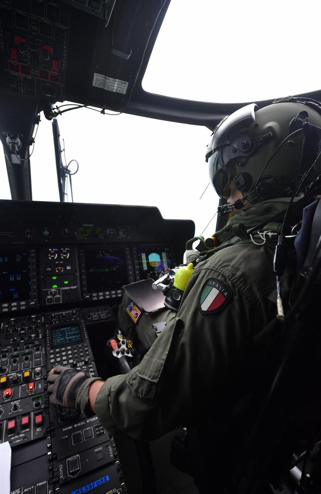 The inside of an SH90 helicopter. Picture: Pema Tamang Pakhrin