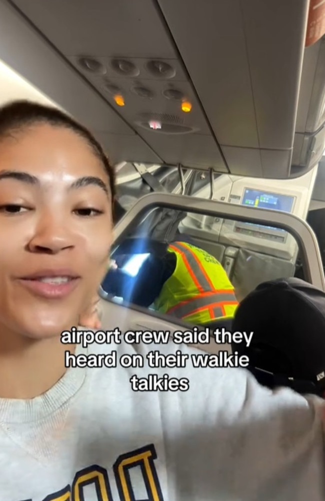 In a viral TikTok, she said remaining passengers had to ‘strategically’ shift their weight. Picture: TikTok/sineadbovell