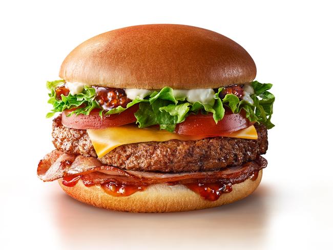 Macca's new Spicy Sticky BBQ Angus burger. Picture: Supplied