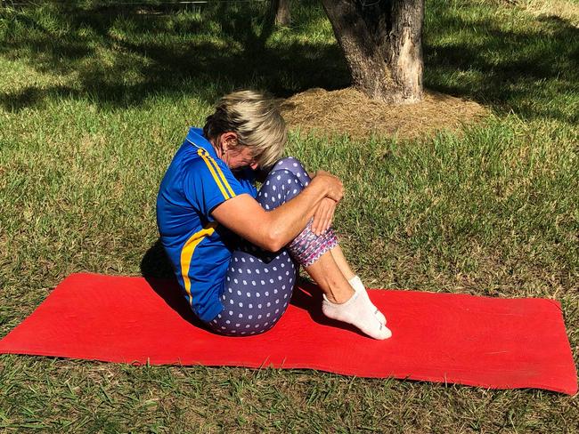 Pilates exercise series for Glynis Nunn junior sport column. Exercise 7 start. Photo: SUPPLIED