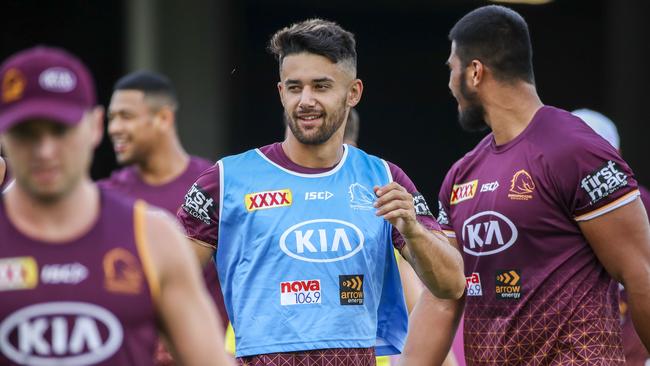 New recruit Jesse Arthars is seen during a Brisbane Broncos. Picture: AAP Image/Glenn Hunt