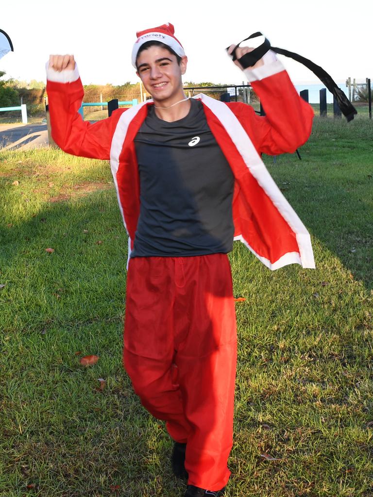 Pedro Luiz, the 2km category winner of the Darwin Santa Fun Run in July at Mindil Beach. Picture Katrina Bridgeford