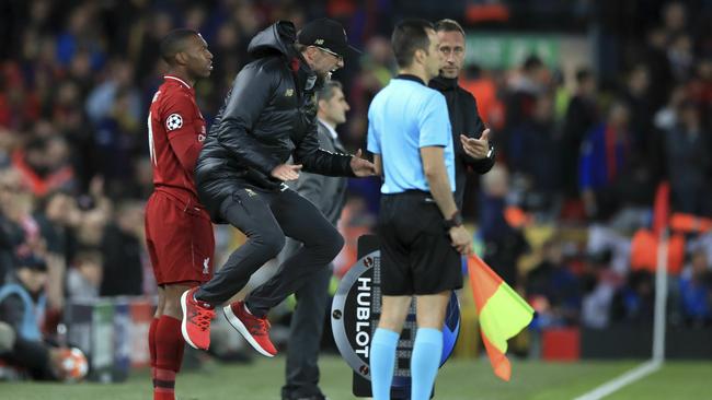 Klopp on the sideline. Picture: PA via AP