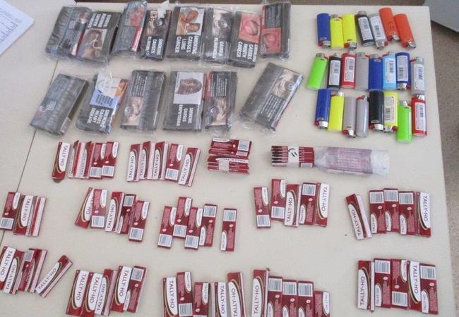 A stash of smoking products found at Port Augusta Prison. Picture: SA Police