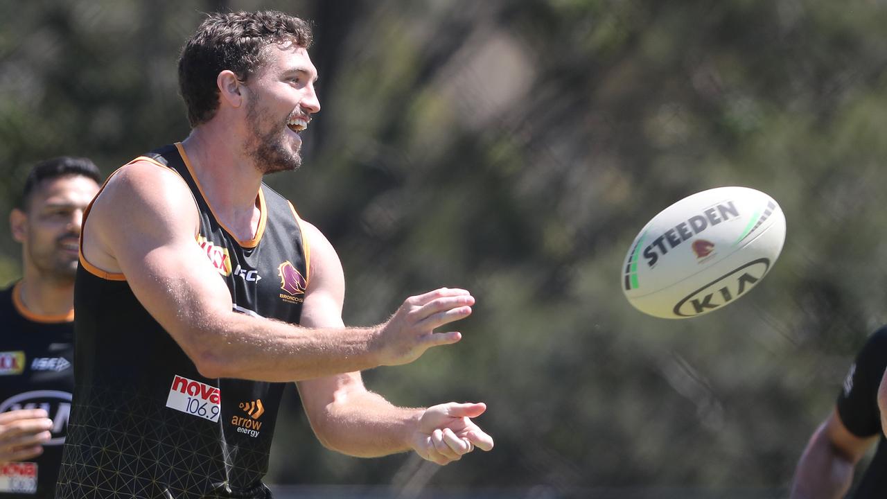 Corey Oates should recover from his hand injury in time for Brisbane’s first trial game. Picture: Peter Wallis