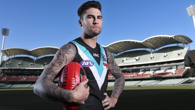 Port Adelaide star Chad Wingard has been assessing his future. Picture: Sarah Reed