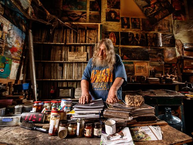 Royce Wells in the room at his Eastwood home where he spends most of his time. Picture: Matt Turner