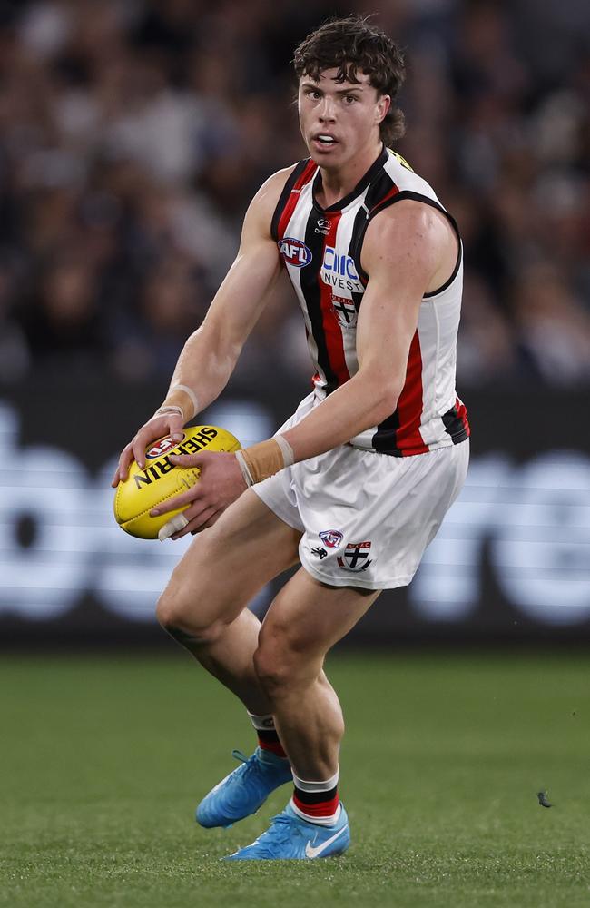 Darcy Wilson has been a star in his first year for St Kilda. Picture: Darrian Traynor/Getty Images.