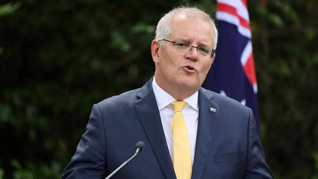 Prime Minister Scott Morrison has slipped in the polls after the summer of Omicron. Picture: NCA NewsWire / Gary Ramage