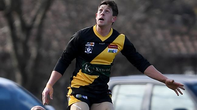 Harrison Huntley in action for Kyneton. Picture: Andy Brownbill