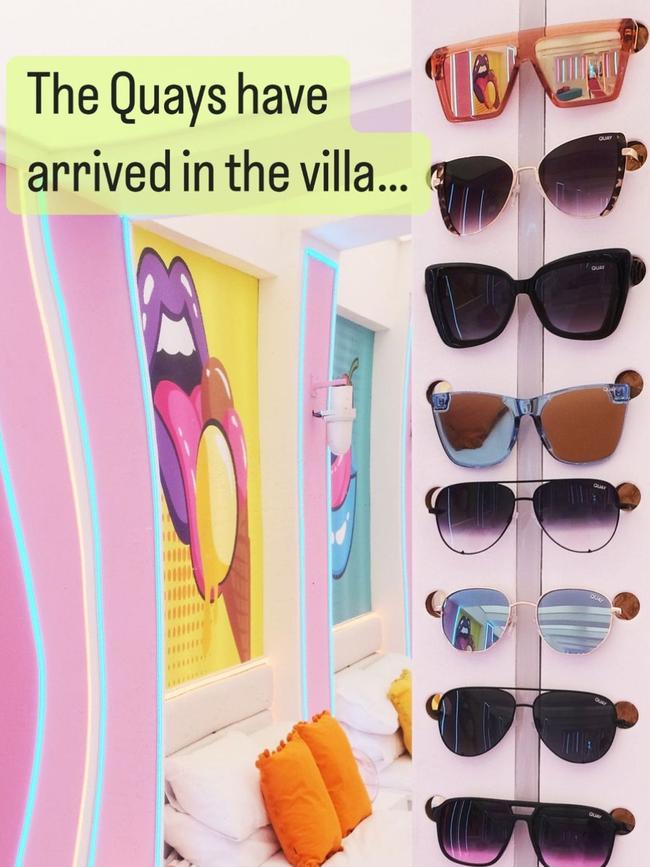 The Love Island villa was fully stocked with the stylish sunnies. Picture: ITV