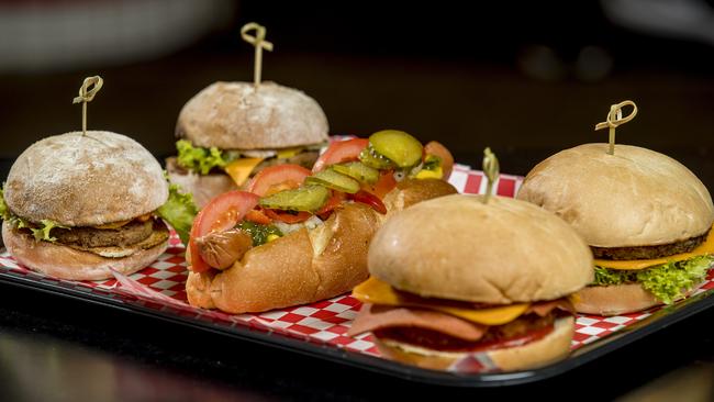 LOTF offers a range of vegan burgers and hotdogs. Picture: Jerad Williams