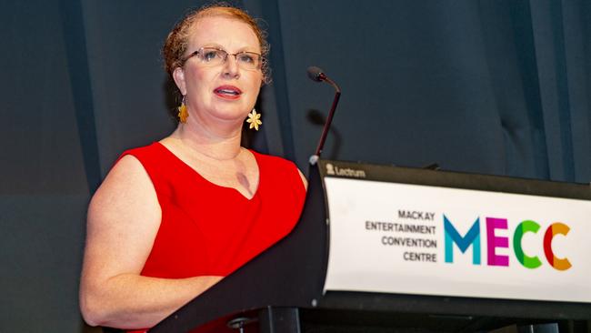 The Reverend Dr. Julia Pitman spoke at the MECC on March 11 to reflect on the 150th anniversary of St Paul's Uniting Church in Mackay. Picture: Daryl Wright