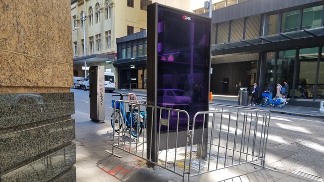 The billboards being removed "significantly impacted pedestrian movement". Picture: Elise Kaine.