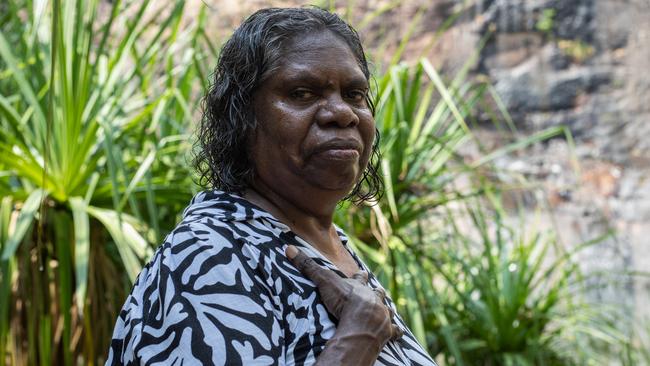 Bolmo clan woman Rachel Willika Kendino at Gunlom Falls, in Kakadu National Park. Picture: Zizi Averill