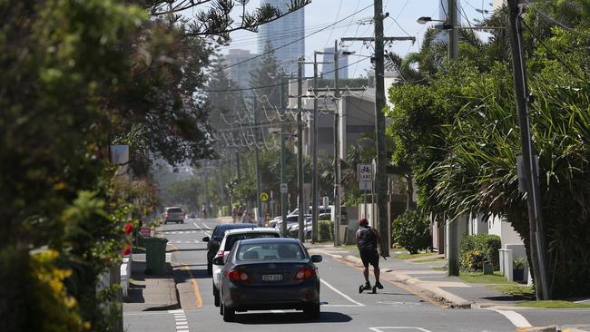 Hedges Avenue in Mermaid Beach, Gold Coast. Picture: Regi Varghese