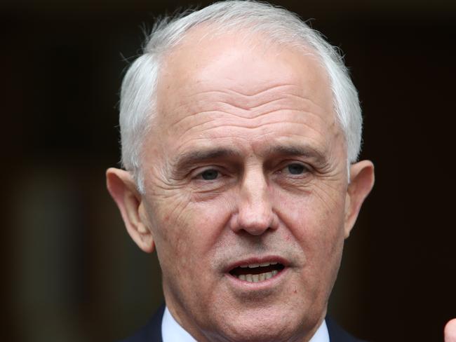 PM Malcolm Turnbull with Julie Bishop holding a press conference at Parliament House in Canberra. Picture Kym Smith