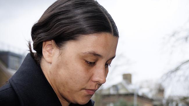 KINGSTON UPON THAMES, ENGLAND - FEBRUARY 07: Australian footballer Sam Kerr arrives at Kingston-Upon-Thames Crown Court on February 07, 2025 in Kingston upon Thames, England. The Matildas star, who also plays professionally for Chelsea in the Women's Super League, is facing charges of "racially aggravated harassment" of a police officer related to an incident in Twickenham on January 30, 2023.  (Photo by Dan Kitwood/Getty Images)