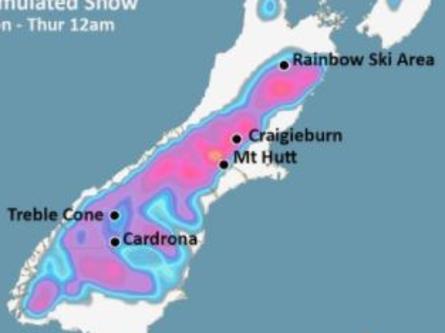 New Zealand weather map. Four days of hell.