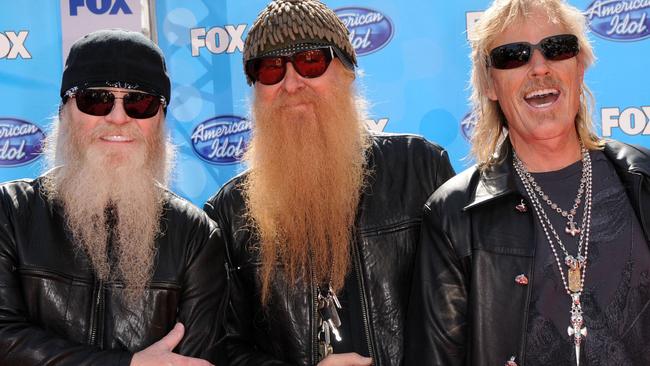 Dusty Hill, Billy Gibbons and Frank Beard of ZZ Top. Picture: Chris Delmas/AFP