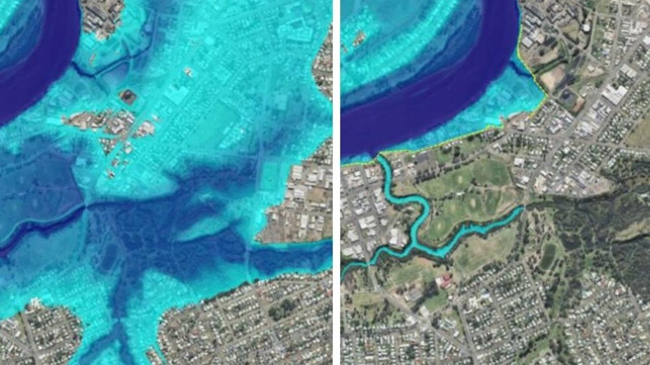 Flood modelling of the 2013 Bundaberg flood show the extent of the water across the city in 2013, and what it would have looked like with a levee in place in 2013.