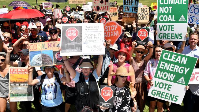 Residents of Camperdown in Sydney’s inner west protesting against coal mining yesterday. Picture: AAP